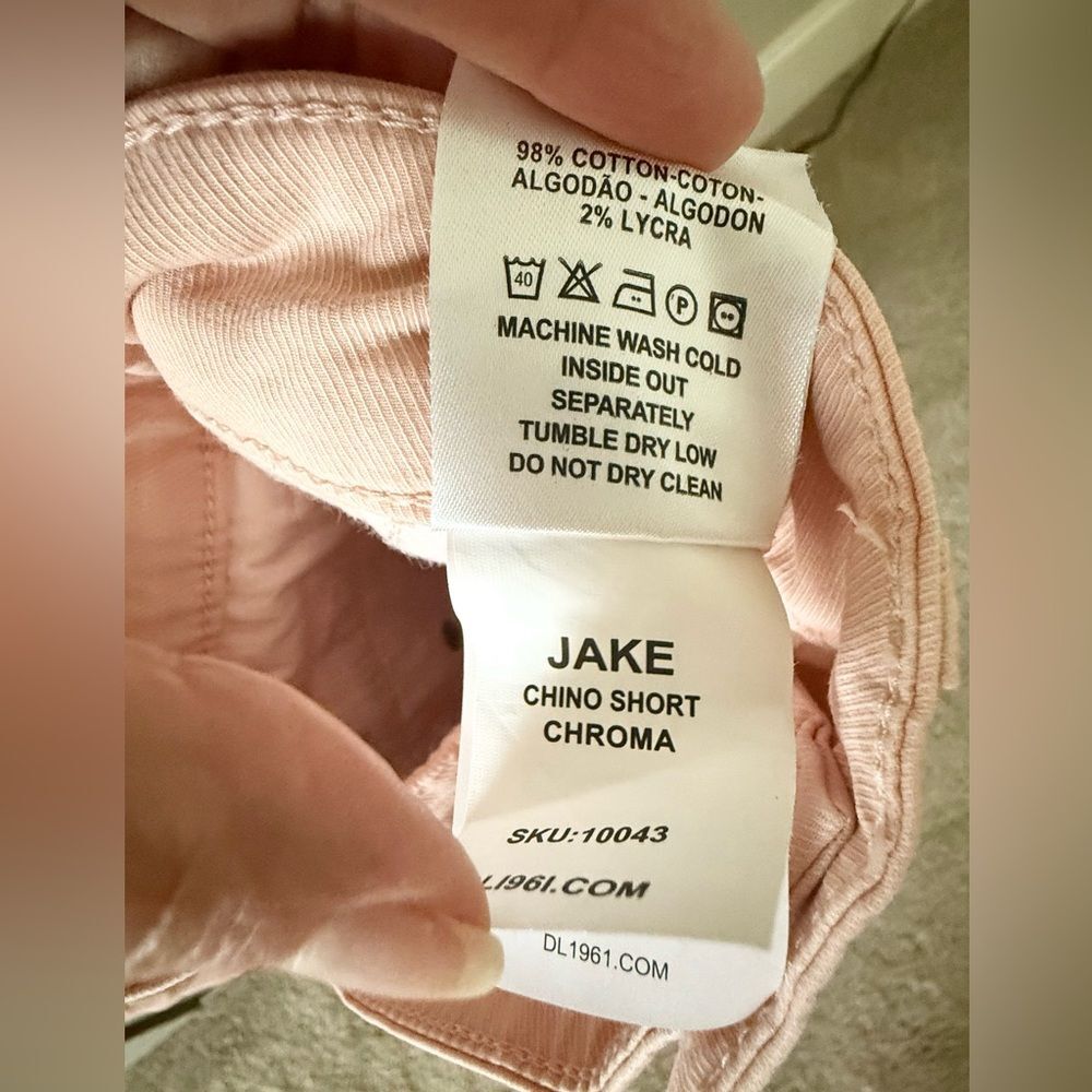 DL1961 Nordstrom Jake Chino Short in Peach - Size 33 - Picture 6 of 6